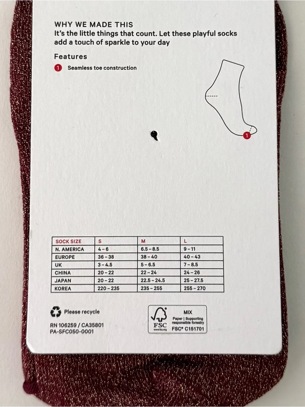 Lululemon Daily Stride Sparkle Quarter Sock, Size S - 2 Pairs